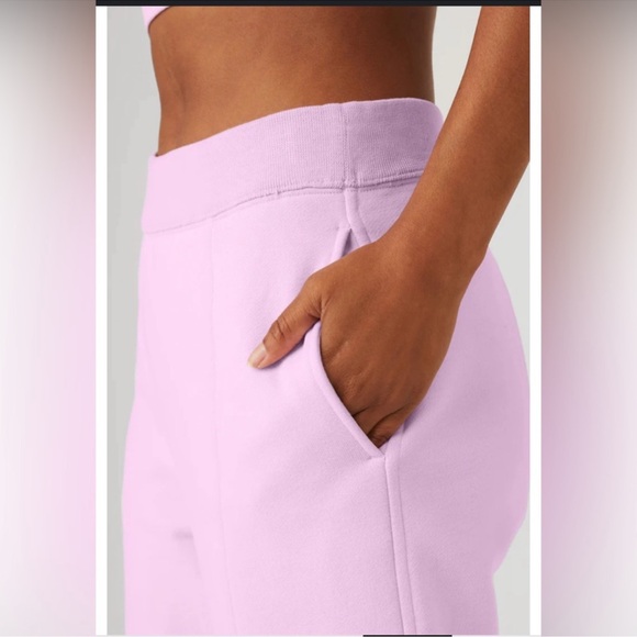 Alo Yoga Straight Leg Sweatpants In Sugarplum Pink - Picture 11 of 11